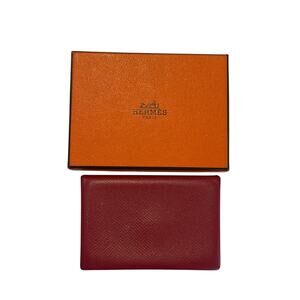 Hermes Red Card Holder